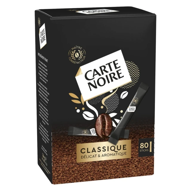 Carte Noire 即溶條裝黑咖啡-80入(經典阿拉比卡萃取)