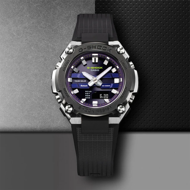 CASIO 卡西歐 G-SHOCK 纖薄太陽能藍芽手錶 新年禮物(GST-B600A-1A6)