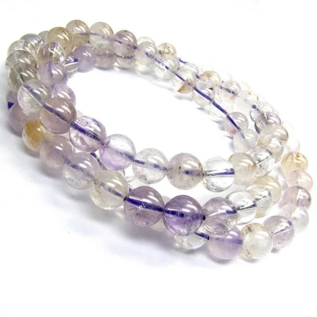 小樂珠寶 頂級紫幽靈水晶三圈 手珠或項鍊少有大粒徑款KK28(提升自信開啟智慧招貴人)
