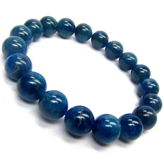 小樂珠寶小樂珠寶 高檔深藍藍磷灰石 手珠手鍊稀有大顆款RR35灌注(四通八達)