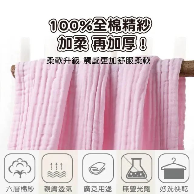 【Mua 姆兒選品】Muslin tree六層紗布純棉多功能浴巾禮盒(洗澡浴巾 新生兒彌月禮盒 嬰兒毯 紗布巾)