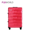 【FUNWORLD】【全新福利品】26吋鑽石紋經典鋁框輕量行李箱/旅行箱(瑰麗紅)