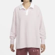 【NIKE 耐吉】AS W NSW Essntl OS LS 女款 淡紫色 休閒 Polo 上衣 長袖 FB8721-019