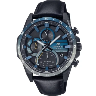 【CASIO 卡西歐】卡西歐 EDIFICE大錶徑太陽能賽車皮帶錶-IP黑(EQS-940NL-1A)