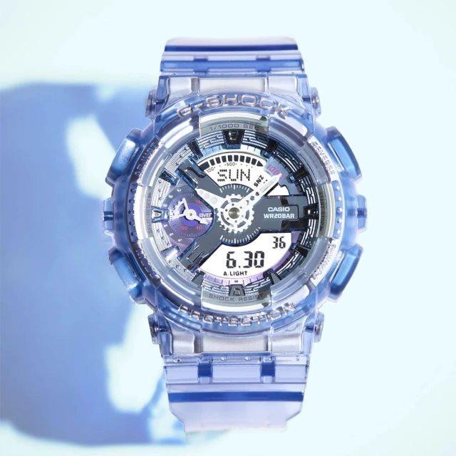 CASIO 卡西歐 G-SHOCK 未來系列 半透明女錶手錶 開學(GMA-S110VW-6A)