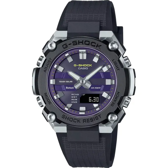 【CASIO 卡西歐】G-SHOCK 纖薄太陽能藍芽手錶(GST-B600A-1A6)