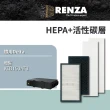 【RENZA】適用 Delta 台達電 全熱交換器 VEB150AT3(初效/活性碳/HEPA濾網4件一組 濾芯)
