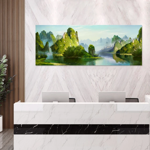 【御畫房】桂林山水 國家一級畫師手繪油畫60×120cm(VF-42)
