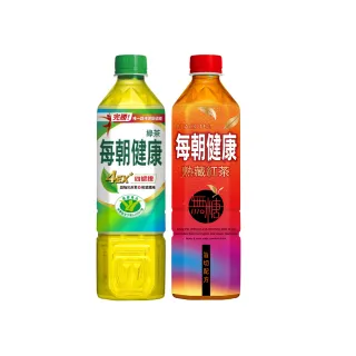 福利品/即期品【每朝健康】綠茶/熟藏紅茶-無糖650mlx24入/箱