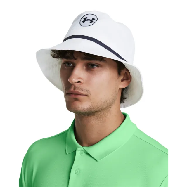 【UNDER ARMOUR】UA 男女同款 Driver Golf 休閒帽_1383483-100(白色)