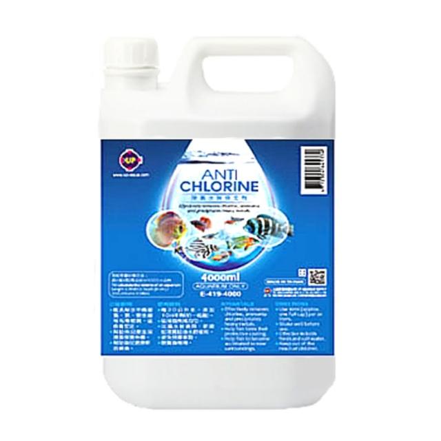 【UP 雅柏】除氯氨水質穩定劑 4000ml水穩/換水必備/去除氯、氨、重金屬等有毒物質(淡海水觀賞魚魚缸使用4L)