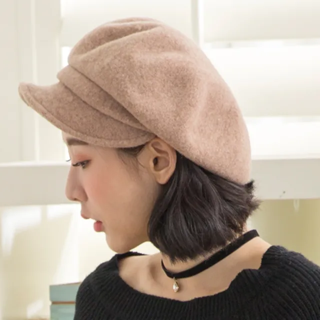 【Wonderland】經典素色羊毛貝蕾帽(4色)