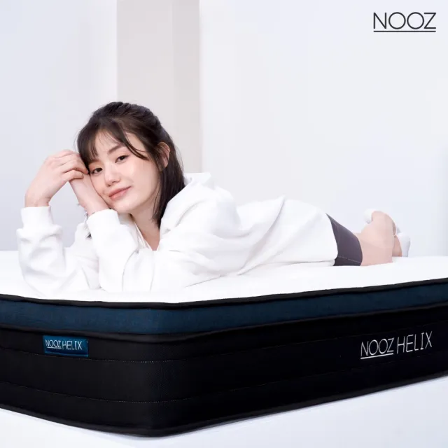 【Lunio】NoozHelix雙人加大6尺乳膠獨立筒床+枕(英國工藝五星級飯店躺感 專為台灣人所打造 平價高CP值)