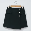 【H2O】不規則半身裙(#4672001 短裙 黑色/卡其色/綠色)