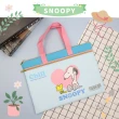 【收納王妃】SNOOPY 史努比 好心情 雙層多功能資料袋 資料袋 手提包 手提袋(方便攜帶 分類好用)