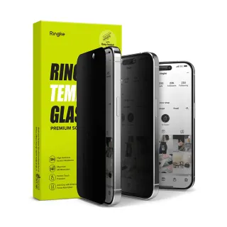 【Ringke】iPhone 15 Pro Max /Pro /Plus /15 Privacy Tempered Glass 防窺鋼化玻璃螢幕保護貼 附安裝工具