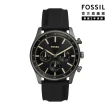 【FOSSIL 官方旗艦館】Sullivan系列 大錶面三眼指針手錶 真皮/矽膠錶帶 44MM(多款多色可選)
