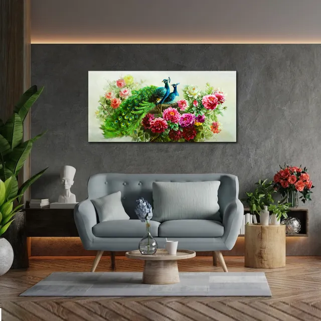 【御畫房】富貴吉祥 國家一級畫師手繪油畫60×120cm(VF-74)