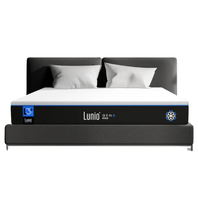 【Lunio】Gen3Pro石墨烯雙人6尺乳膠床＋枕(6段人體釋壓透氣 防蟎又吸震壓 涼)