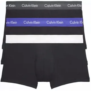 【Calvin Klein 凱文克萊】3件一組黑色 小字短版 透氣棉質(ck內褲  CK內褲 男內褲 平口褲 四角褲)