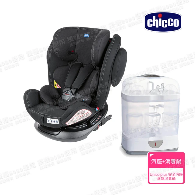 Chicco Unico Plus 0123 Isofix安全汽座+2合1電子蒸氣消毒鍋(無烘乾功能)