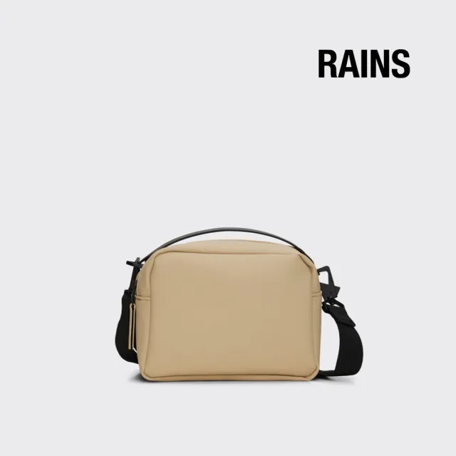 【RAINS官方直營】Box Bag 防水時尚方形斜背包(Sand 駝沙色)