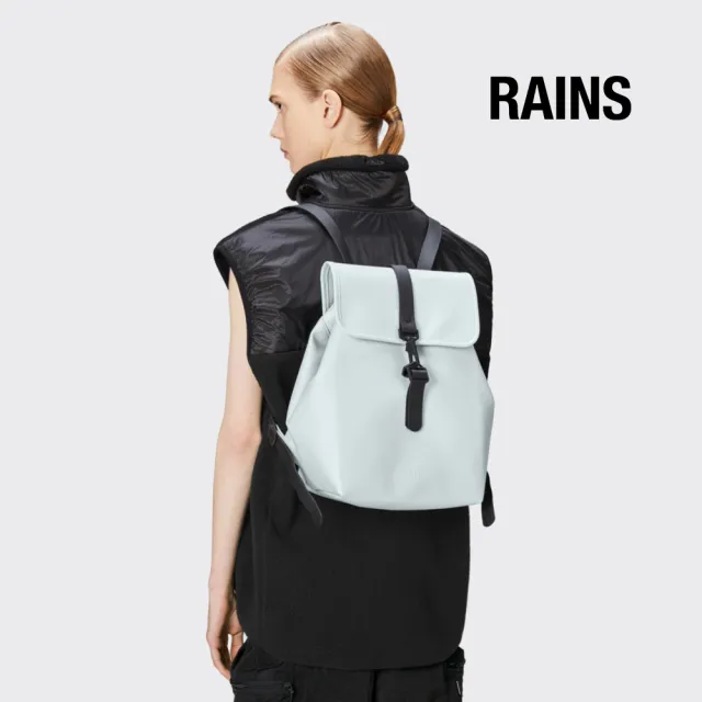 【RAINS官方直營】Bucket Backpack 防水水桶後背包(Wind 和風藍)