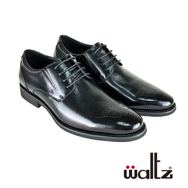 WaltzWaltz 職人巧思 經典雕花 側V綁帶 紳士鞋皮鞋(4W512067-02 華爾滋皮鞋)