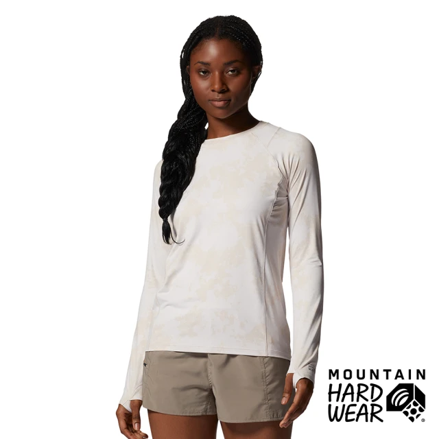 Mountain Hardwear Crater Lake Long Sleeve Crew Women 防曬長袖排汗衣 女款 雪碧白景斑 #1982721