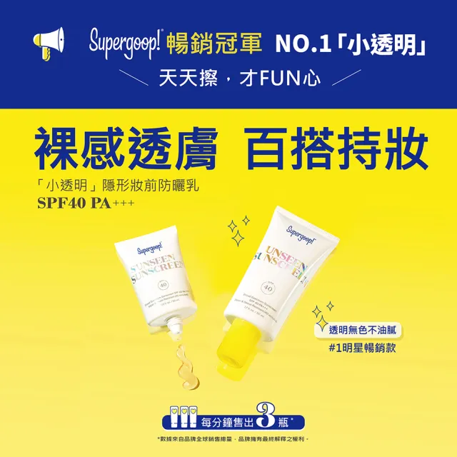 【Supergoop】隱形妝前防曬乳SPF40 PA+++ 50ml(藝人莎莎推薦)