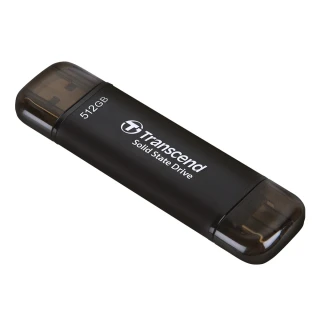 【Transcend 創見】ESD310C 512GB USB3.2 雙介面固態行動碟-太空黑(TS512GESD310C包裝轉換中 隨機出貨)