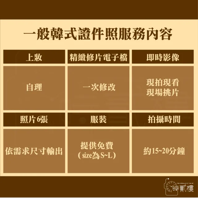 【World King】時貳樓文創_韓式證件照(一般)