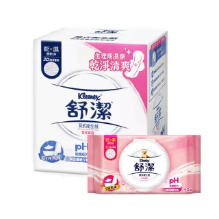 【Kleenex 舒潔】12包/箱 女性專用濕式衛生紙(40抽X12包)