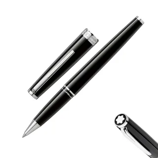 【MONTBLANC 萬寶龍】PIX 鉑金白夾鋼珠筆(黑色)