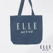 【ELLE ACTIVE】品牌經典牛仔帆布袋-藍色(EA24M2FN201#35)
