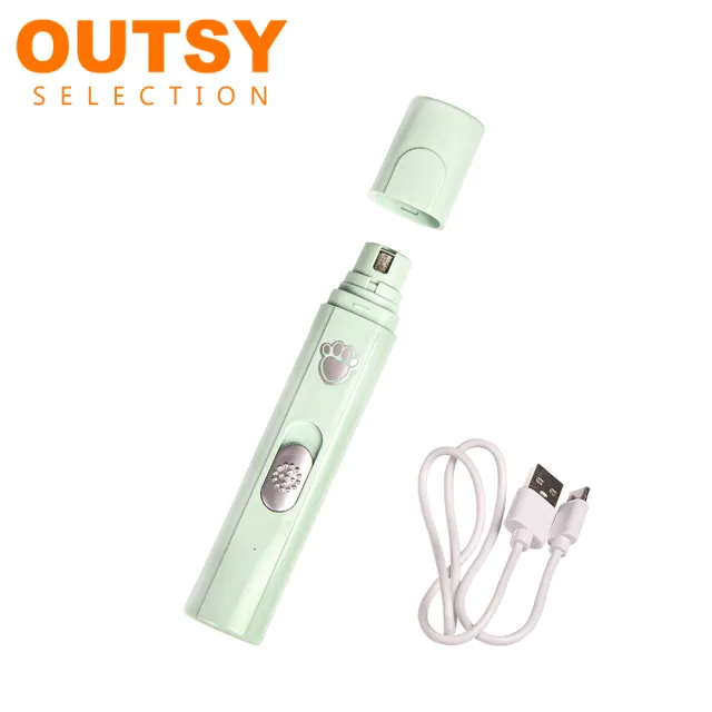 【OUTSY】犬貓通用充電式電動磨甲器(自動修甲 寵物美容 貓狗鳥兔適用)