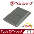 【Transcend 創見】ESD360C 1TB USB3.2/Type C 雙介面行動固態硬碟-古典灰(TS1TESD360C)
