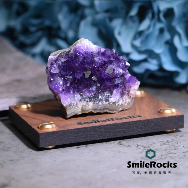 SmileRocks 石麥 紫晶片原礦 No.104510280(附SmilePad 6X9底板)