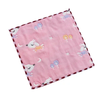 【JoyNa】高密度卡通六層紗小方巾 口水巾(5條入)