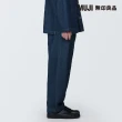【MUJI 無印良品】男吉貝木棉混丹寧工作褲(暗藍)