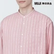 【MUJI 無印良品】男有機棉水洗牛津布立領長袖襯衫(共8色)