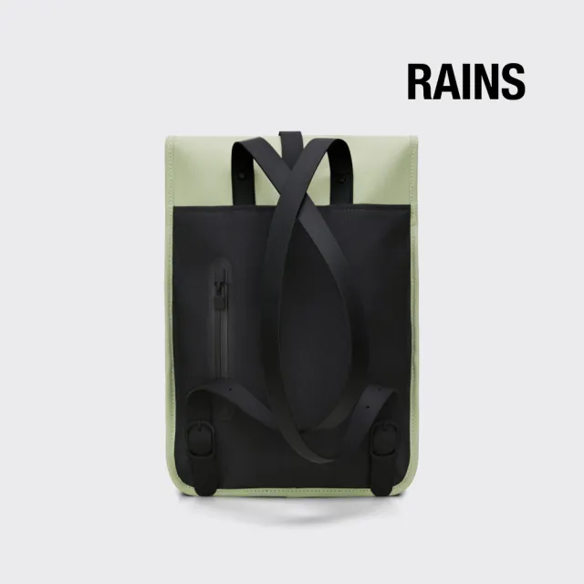 【RAINS官方直營】Backpack Mini 經典防水小型雙肩背長型背包(Earth 地球綠)