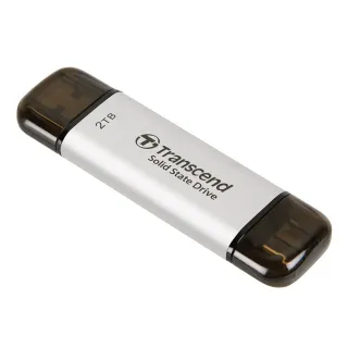 【Transcend 創見】ESD310S 2TB USB3.2 雙介面固態行動碟-極光銀(TS2TESD310S)