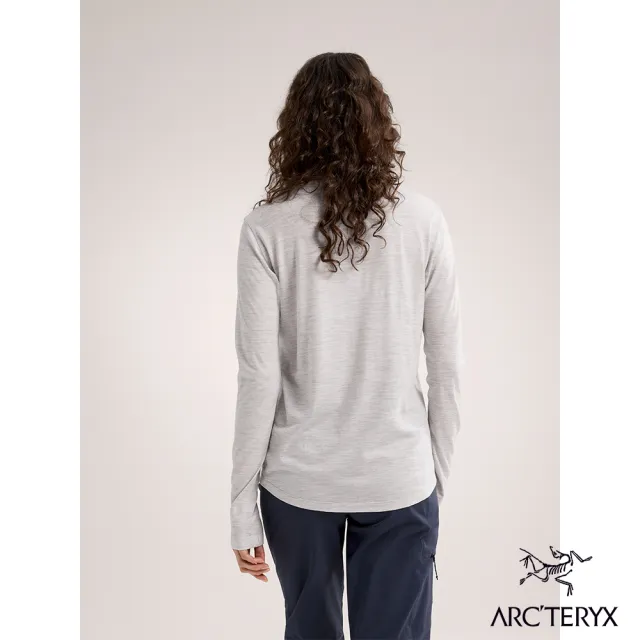 【Arcteryx 始祖鳥官方直營】女 Lana 羊毛長袖圓領衫(沉靜灰)