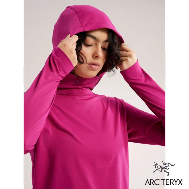 【Arcteryx 始祖鳥官方直營】女 Taema 快乾長袖套頭衫(日暮雜紅)