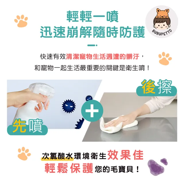 【BUBUPETTO】貓咪洗澡清潔用免稀釋次氯酸水-超值組6000mlx1組(貓 寵物 洗澡)