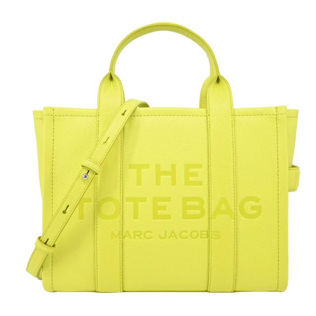 MARC JACOBS 馬克賈伯 The Leather TOTE 皮革兩用托特包(小/檸檬綠)