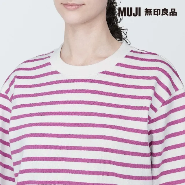 【MUJI 無印良品】女有機棉粗織圓領長袖T恤(共8色)