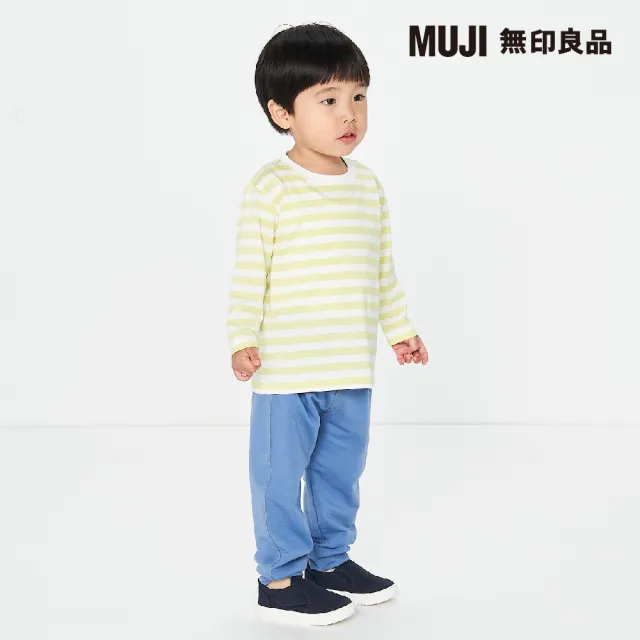 【MUJI 無印良品】幼兒棉混聚酯纖維容易穿脫圓領長袖T恤(共6色)