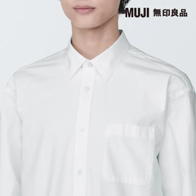 【MUJI 無印良品】男水洗平織布長袖襯衫(共9色)